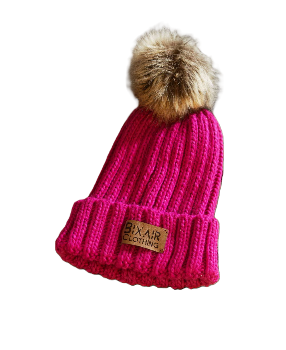 Bixair® Bommel Mütze Fuchsia