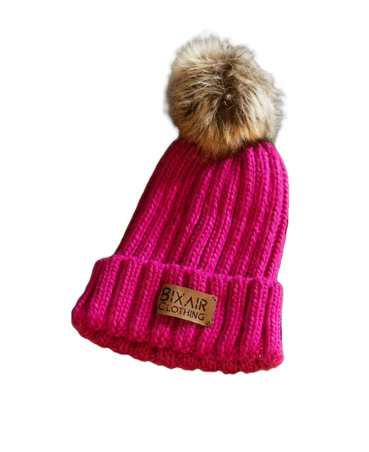 Bixair® Bommel Mütze Fuchsia